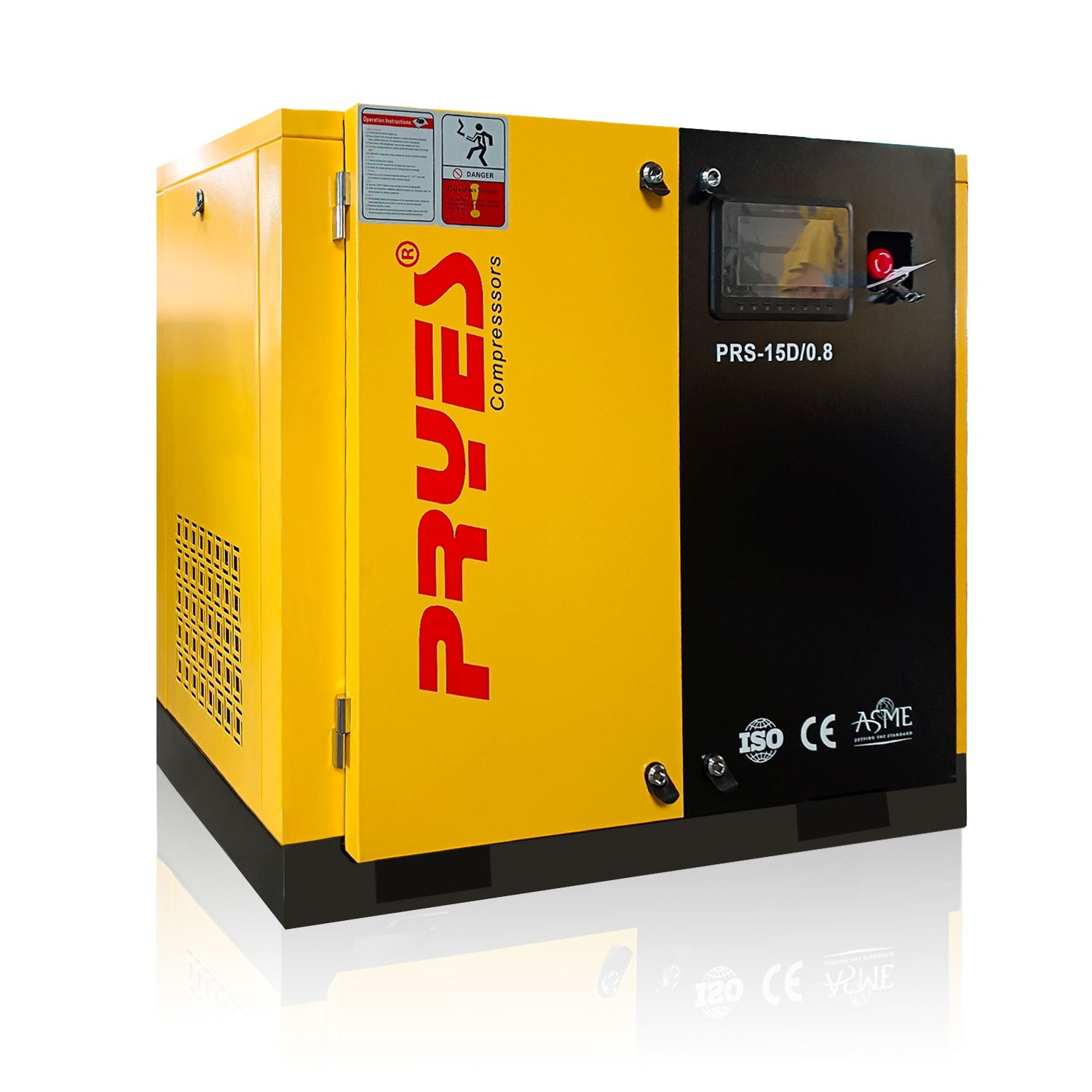 Single stage screw air compressor by PRSCompressors ranging from 4KW to 250KW for continuous industrial air supply