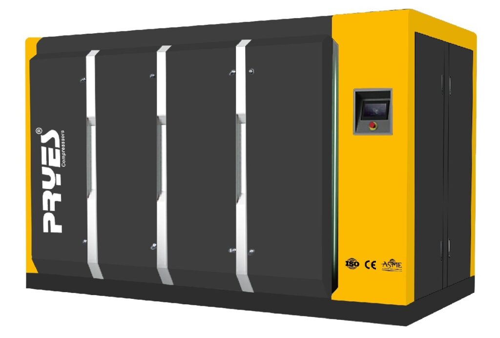 PM VFD screw air compressor by PRSCompressors with power range from 4KW to 250KW for energy-efficient industrial applications