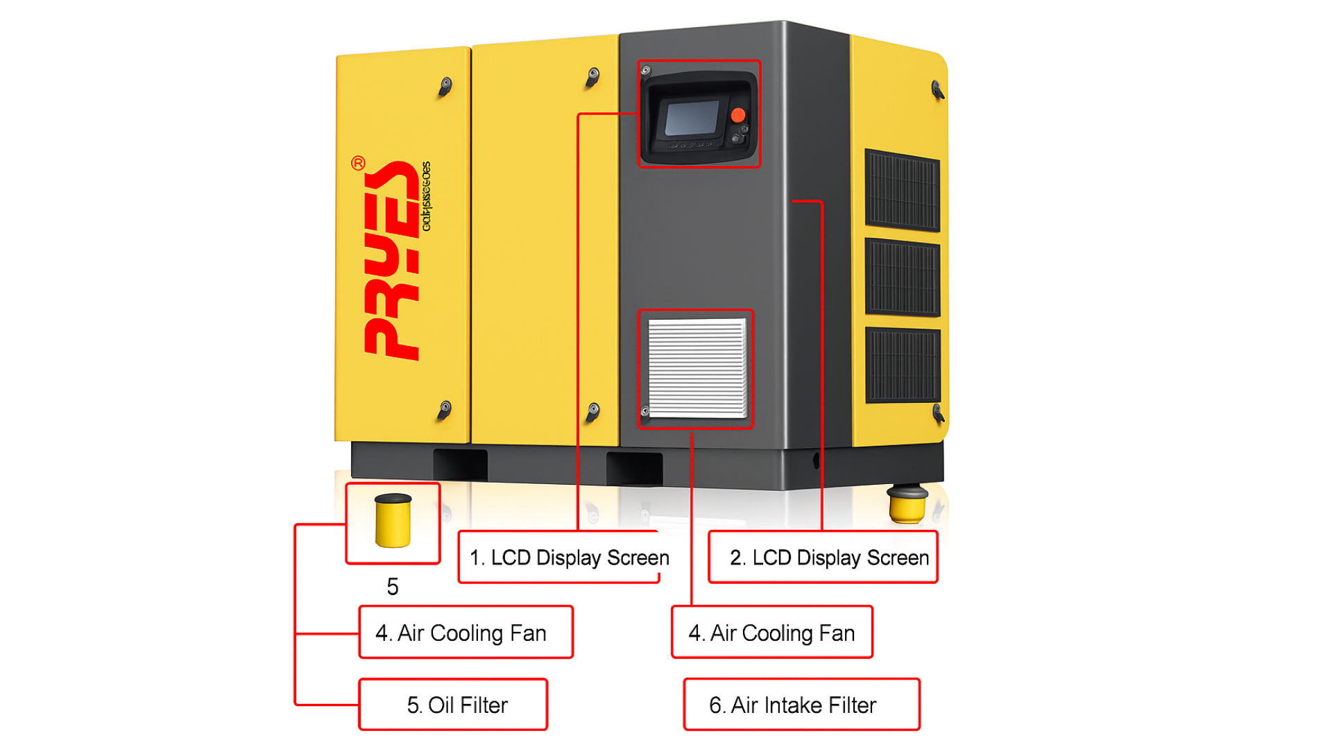 Two Stage Screw Air Compressor 22KW – 250KW spare parts | prscompressor Two Stage Screw Air Compressor 22KW – 250KW Spare Parts | PRS Compressor | Spare parts for two stage screw air compressors 22KW to 250KW – PRS Compressor