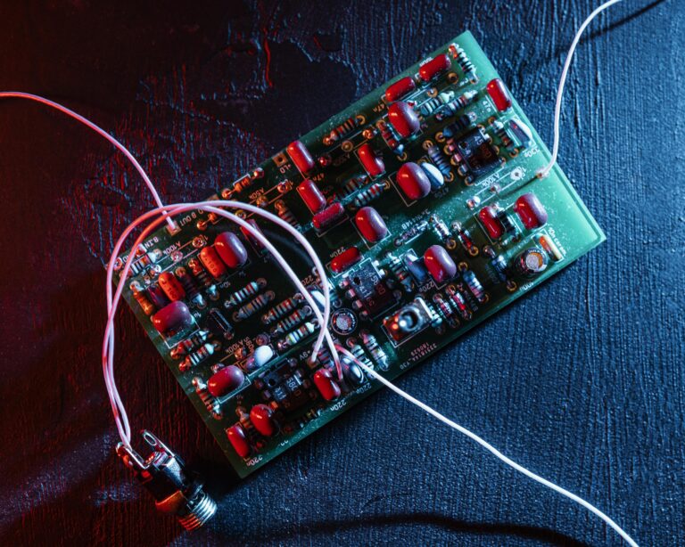 top-view-wires-tech-background